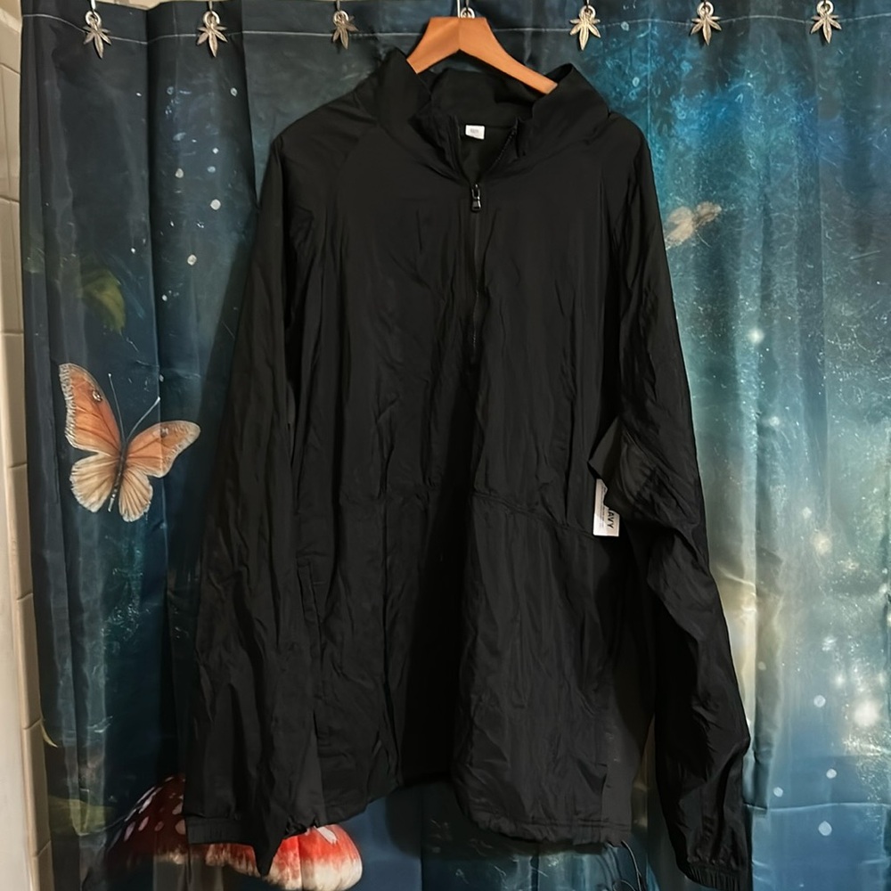 NWT mens 1/4 zip paper thin wind breaker XXXL Tall